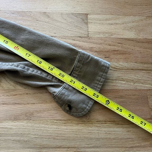 Wrangler Men's Long Sleeve Button Up Collared Shirt Front Button Pockets Medium - Picture 6 of 8